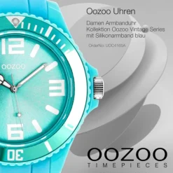 Oozoo Unisex Armbanduhr Vintage Series Analog Silikon blau UOC4165A