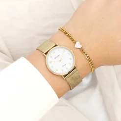 Oozoo Unisex Armbanduhr Vintage Series Analog Metall gold UOC20347