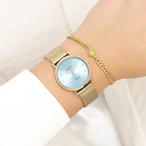 Oozoo Unisex Armbanduhr Vintage Series Analog Metall gold UOC20348