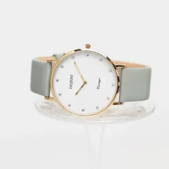 Oozoo Unisex Armbanduhr Vintage Series C20245 Analog Leder grau UOC20245