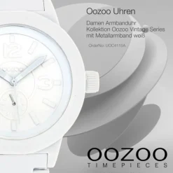 Oozoo Unisex Armbanduhr Vintage Series Analog Kunststoff weiß UOC4115A