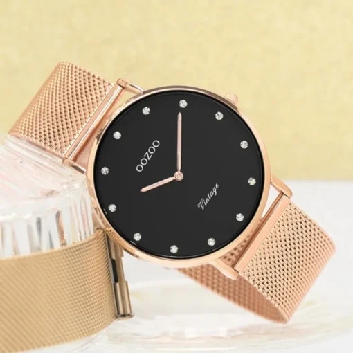 Oozoo Unisex Armbanduhr Vintage Series C20239 Analog Edelstahl roségold UOC20239