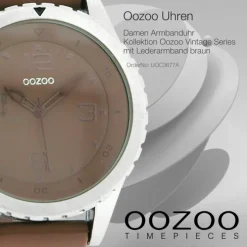 Oozoo Unisex Armbanduhr Vintage Series Analog Leder braun UOC3677A