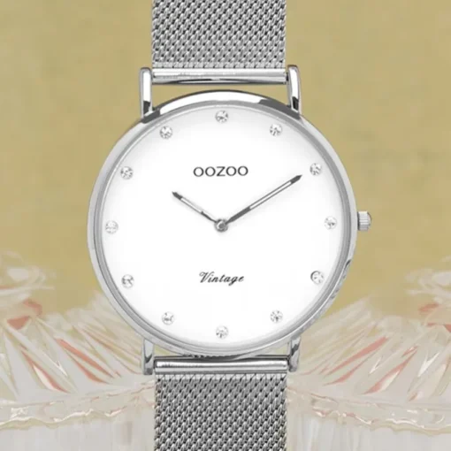 Oozoo Unisex Armbanduhr Vintage Series C20235 Analog Edelstahl silber UOC20235