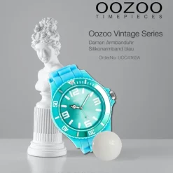 Oozoo Unisex Armbanduhr Vintage Series Analog Silikon blau UOC4165A