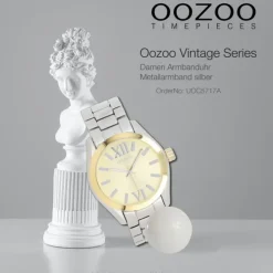Oozoo Unisex Armbanduhr Vintage Series Analog Metall silber UOC5717A