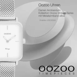 Oozoo Unisex Armbanduhr Vintage Series Analog Metall silber UOC20350