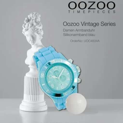Oozoo Unisex Armbanduhr Vintage Series Analog Silikon blau UOC4834A