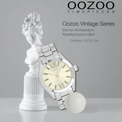 Oozoo Unisex Armbanduhr Vintage Series Analog Metall silber UOC5716A
