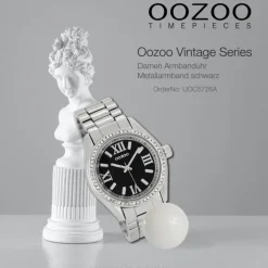 Oozoo Unisex Armbanduhr Vintage Series Analog Metall schwarz UOC5726A