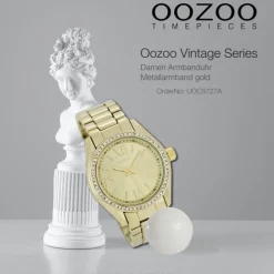 Oozoo Unisex Armbanduhr Vintage Series Analog Metall gold UOC5727A