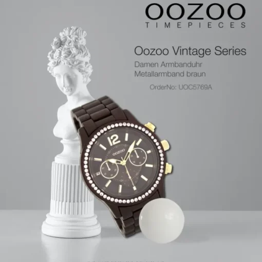 Oozoo Unisex Armbanduhr Vintage Series Analog Metall braun UOC5769A