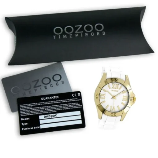 Oozoo Unisex Armbanduhr Vintage Series Analog Silikon weiß UOC5711A