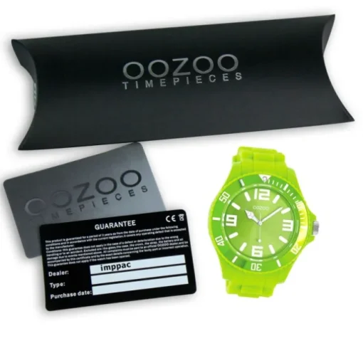 Oozoo Unisex Armbanduhr Vintage Series Analog Silikon grün UOC4167A