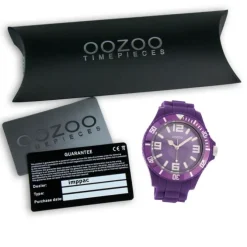 Oozoo Unisex Armbanduhr Vintage Series Analog Silikon lila UOC4286A