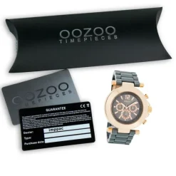 Oozoo Unisex Armbanduhr Vintage Series Analog Kunststoff grau UOC4883A