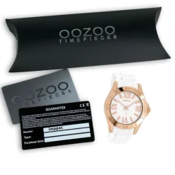 Oozoo Unisex Armbanduhr Vintage Series Analog Silikon weiß UOC5712A