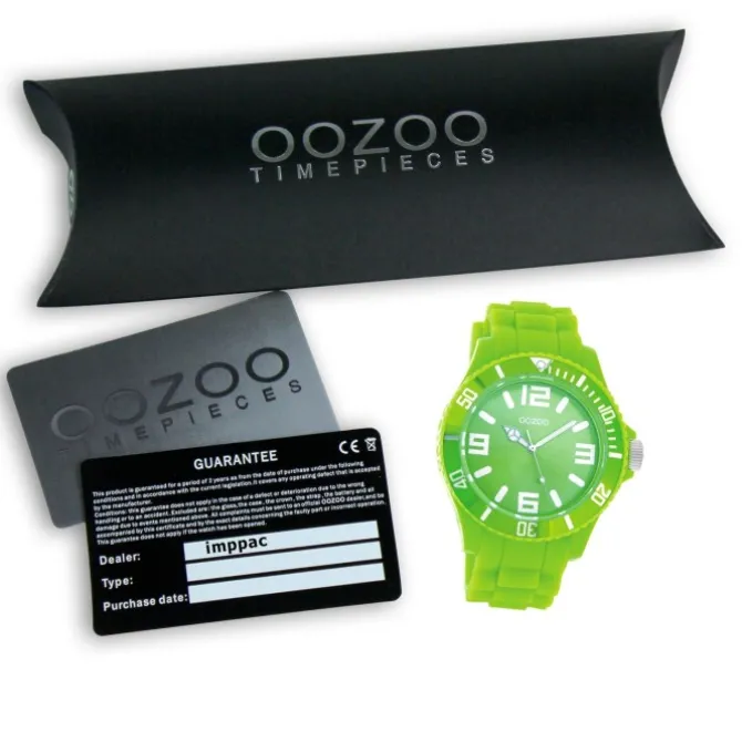 Oozoo Unisex Armbanduhr Vintage Series Analog Silikon grün UOC4178A