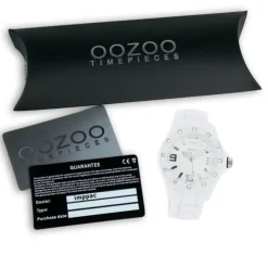 Oozoo Unisex Armbanduhr Vintage Series Analog Silikon weiß UOC4356A