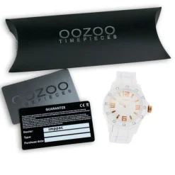 Oozoo Unisex Armbanduhr Vintage Series Analog Silikon weiß UOC4357A