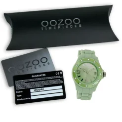 Oozoo Unisex Armbanduhr Vintage Series Analog Silikon hellgrün UOC4359A