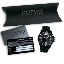 Oozoo Unisex Armbanduhr Vintage Series Analog Silikon schwarz UOC4360A