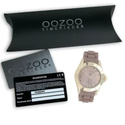 Oozoo Unisex Armbanduhr Vintage Series Analog Silikon hellbraun UOC5714A