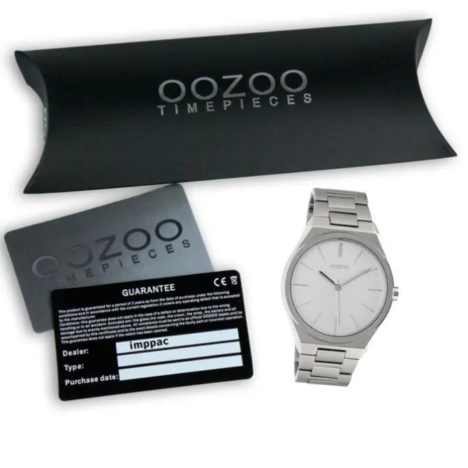 Oozoo Unisex Armbanduhr Vintage Series Analog Metall silber UOC10336