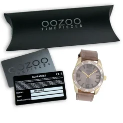 Oozoo Unisex Armbanduhr Vintage Series Analog Leder braun UOC5743A