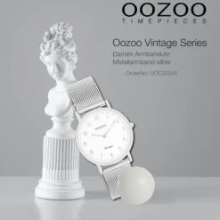 Oozoo Unisex Armbanduhr Vintage Series Analog Metall silber UOC20345