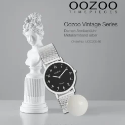 Oozoo Unisex Armbanduhr Vintage Series Analog Metall silber UOC20346