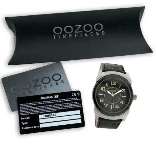 Oozoo Unisex Armbanduhr Vintage Series Analog Metall schwarz UOC3734A