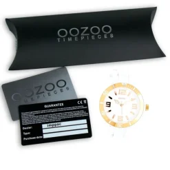 Oozoo Unisex Armbanduhr Vintage Series Analog Silikon weiß UOC4161A
