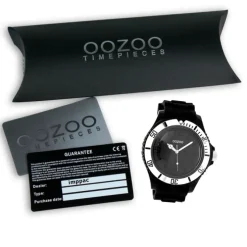 Oozoo Unisex Armbanduhr Vintage Series Analog Silikon schwarz UOC4169A