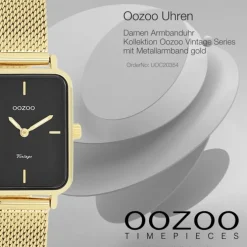 Oozoo Unisex Armbanduhr Vintage Series Analog Metall gold UOC20354