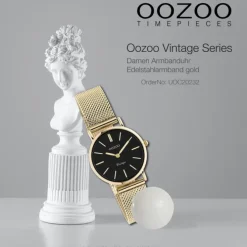 Oozoo Unisex Armbanduhr Vintage Series C20232 Analog Edelstahl gold UOC20232