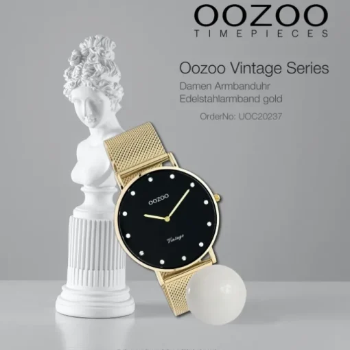Oozoo Unisex Armbanduhr Vintage Series C20237 Analog Edelstahl gold UOC20237