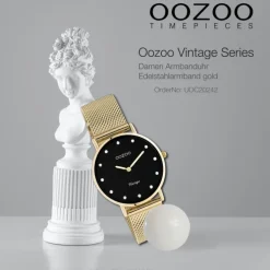 Oozoo Unisex Armbanduhr Vintage Series C20242 Analog Edelstahl gold UOC20242