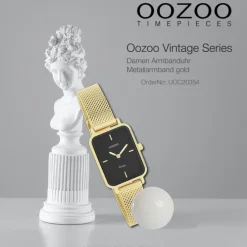 Oozoo Unisex Armbanduhr Vintage Series Analog Metall gold UOC20354