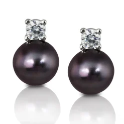 PartyPearl Schmuck Set Perlenohrstecker mit Verpackung Damen 925 Silber PPO013S8