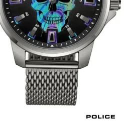Police Herrenuhr Edelstahl grau Police Mensor Armbanduhr UPOG0022202
