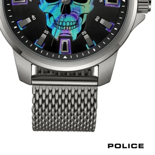 Police Herrenuhr Edelstahl grau Police Mensor Armbanduhr UPOG0022202
