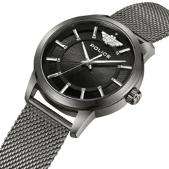 Police Herrenuhr Edelstahl dunkelgrau Police Raho Armbanduhr UPOG0021102