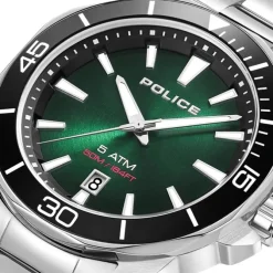 Police Herrenuhr Edelstahl silber Police Thornton Armbanduhr UPOH0021401