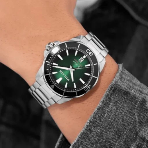 Police Herrenuhr Edelstahl silber Police Thornton Armbanduhr UPOH0021401