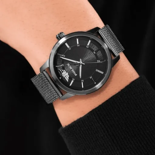 Police Herrenuhr Edelstahl dunkelgrau Police Raho Armbanduhr UPOG0021102