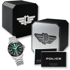 Police Herrenuhr Edelstahl silber Police Thornton Armbanduhr UPOH0021401