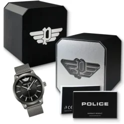 Police Herrenuhr Edelstahl dunkelgrau Police Raho Armbanduhr UPOG0021102