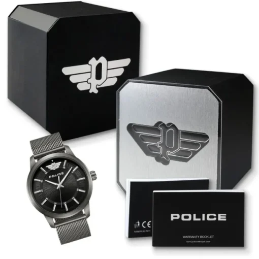 Police Herrenuhr Edelstahl dunkelgrau Police Raho Armbanduhr UPOG0021102