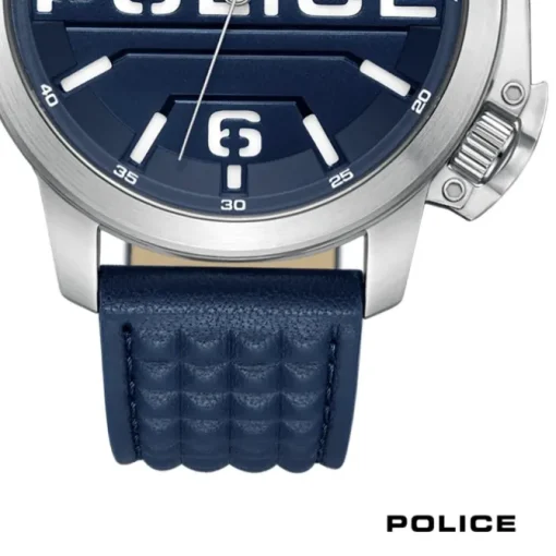 Police Herrenuhr Leder dunkelblau Police Automated Armbanduhr UPOD0021702